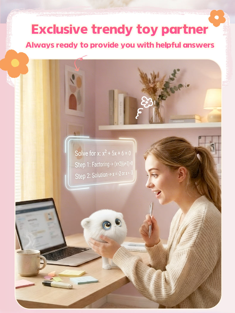 AI Plush Toy 02 AI Smart Plush Toy for Kids ChatGPT AI Companion Robot 69 Languages Voice Interaction Storytelling Learning Assistant Emotional Support Toy Birthday Gift