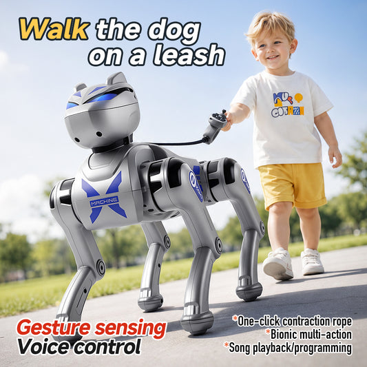 G1001 AI Smart Robot Dog Remote Control Walking Voice Touch Interaction Kids Companion Interactive Toy Learning Support Age 7-14