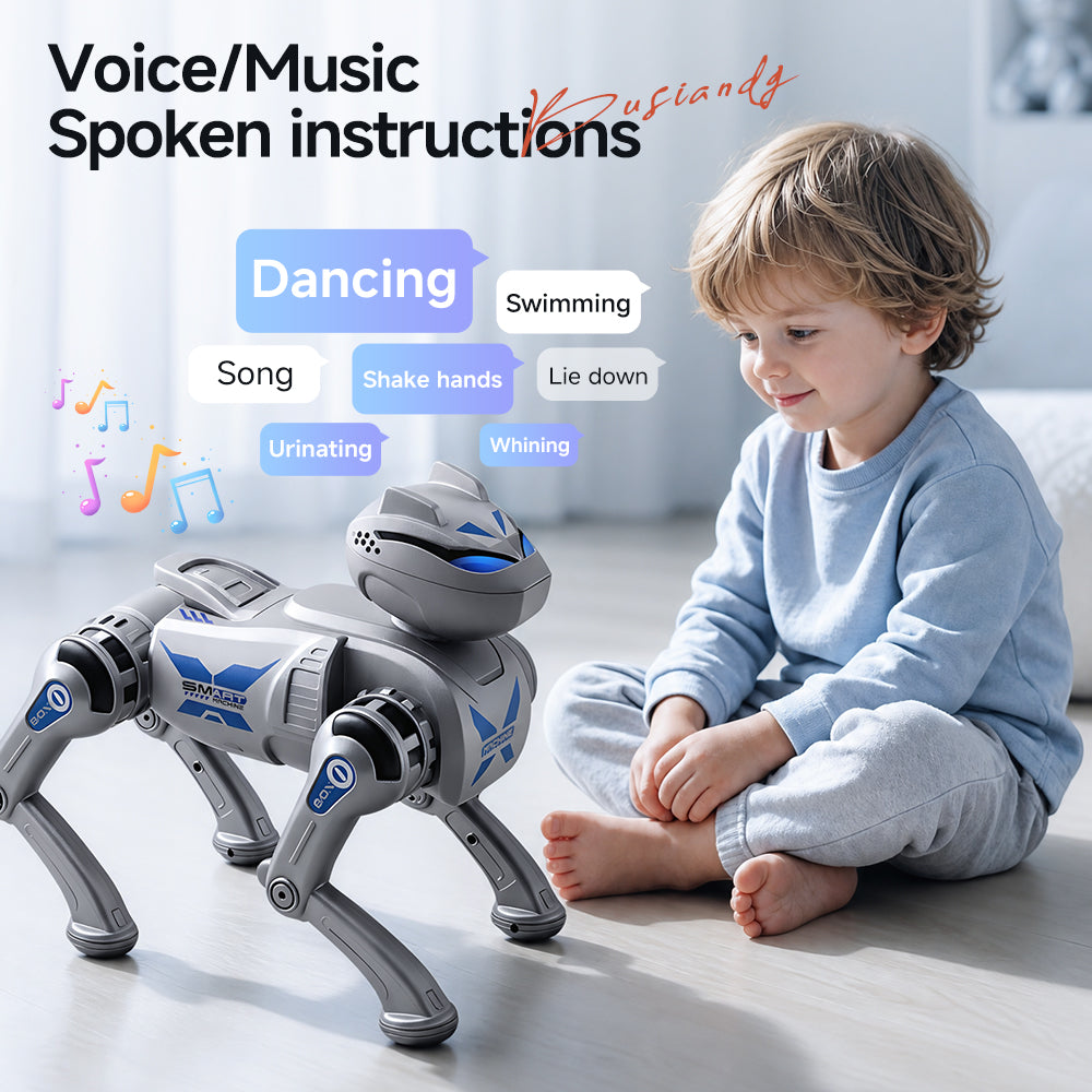 G1001 AI Smart Robot Dog Remote Control Walking Voice Touch Interaction Kids Companion Interactive Toy Learning Support Age 7-14