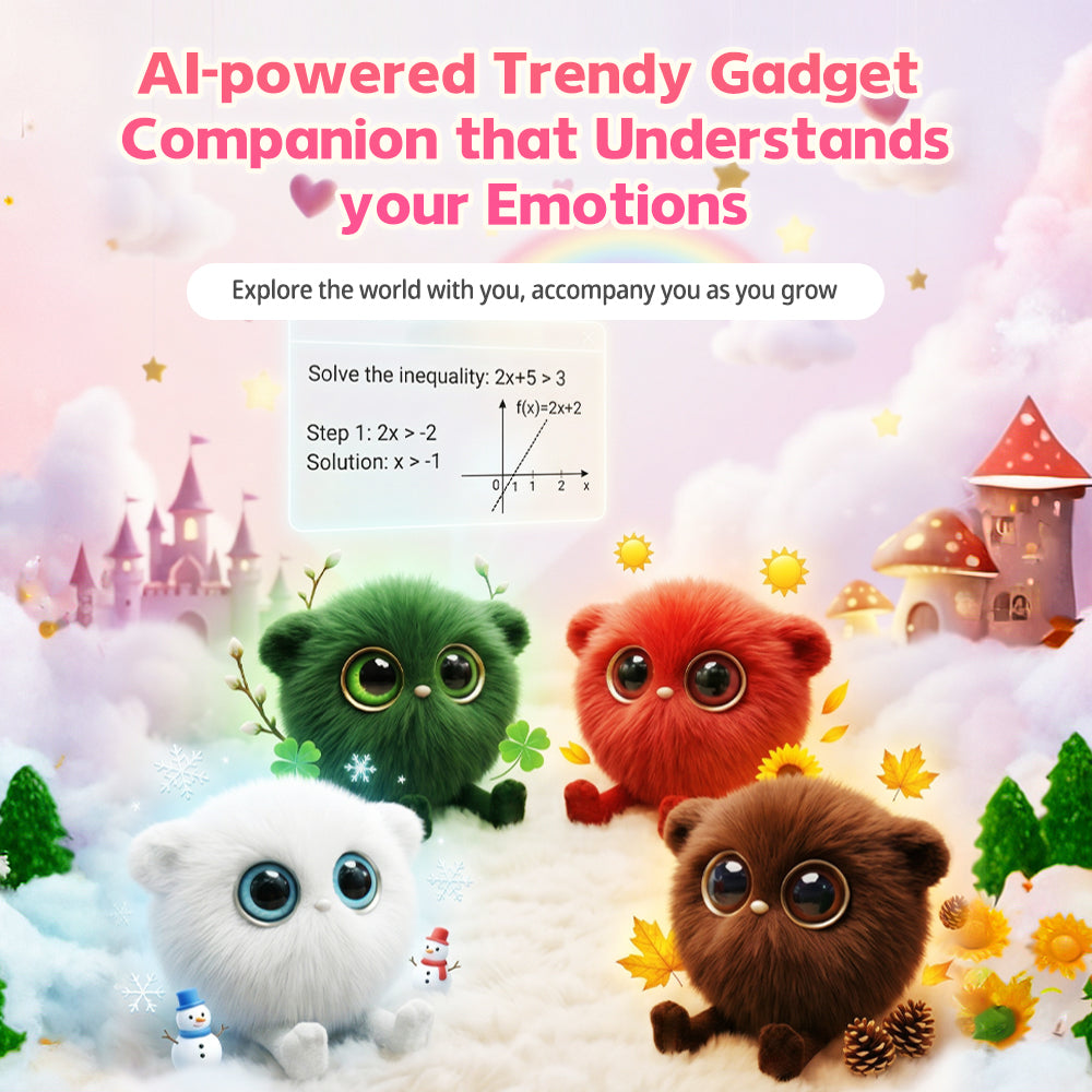 AI Plush Toy 02 AI Smart Plush Toy for Kids ChatGPT AI Companion Robot 69 Languages Voice Interaction Storytelling Learning Assistant Emotional Support Toy Birthday Gift