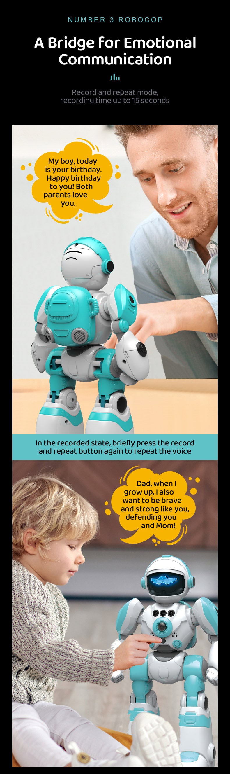 BG1538 Smart Voice Robot Recording Playback Voice Changing Gesture Sensing 2.4G Remote Age 3+