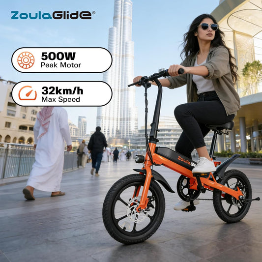 S5 Folding Electric Bike 500W Peak Motor Adult Portable Ebike Lithium Battery City Commuter Bicycle Foldable Design