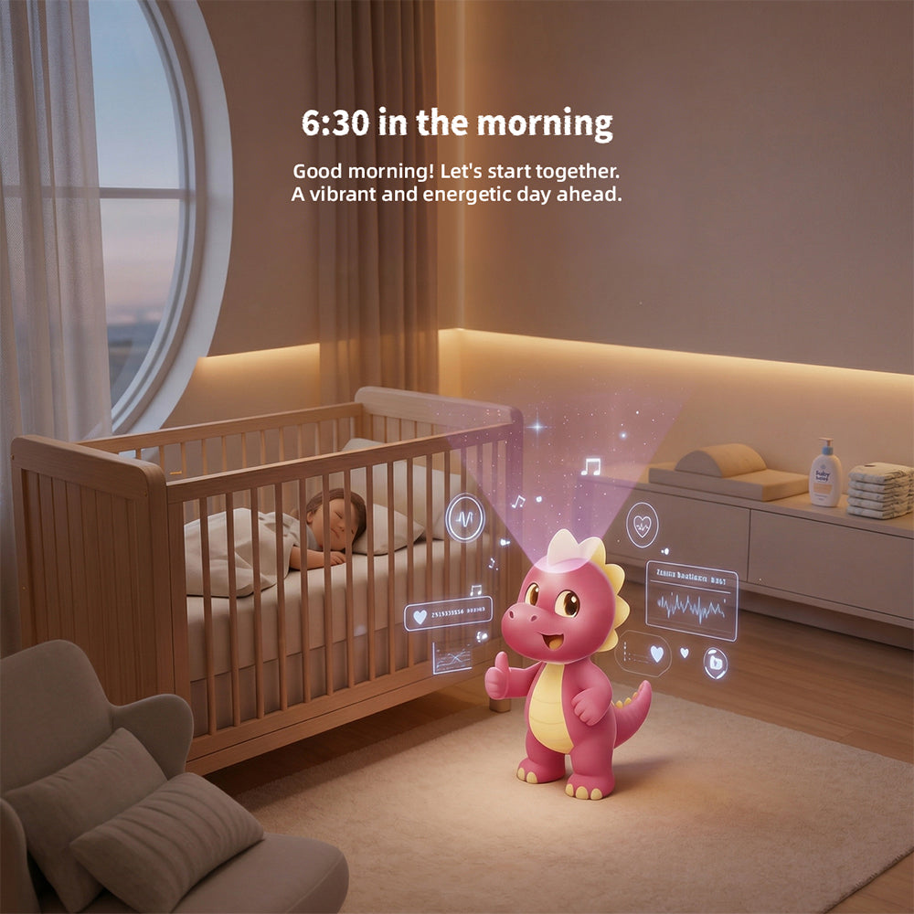 AI Plush Toy Vera Dinosaur AI Smart Plush Toy for Kids ChatGPT AI Companion Robot 69 Languages Voice Interaction Storytelling Learning Assistant Emotional Support Dinosaur Toy Birthday Gift