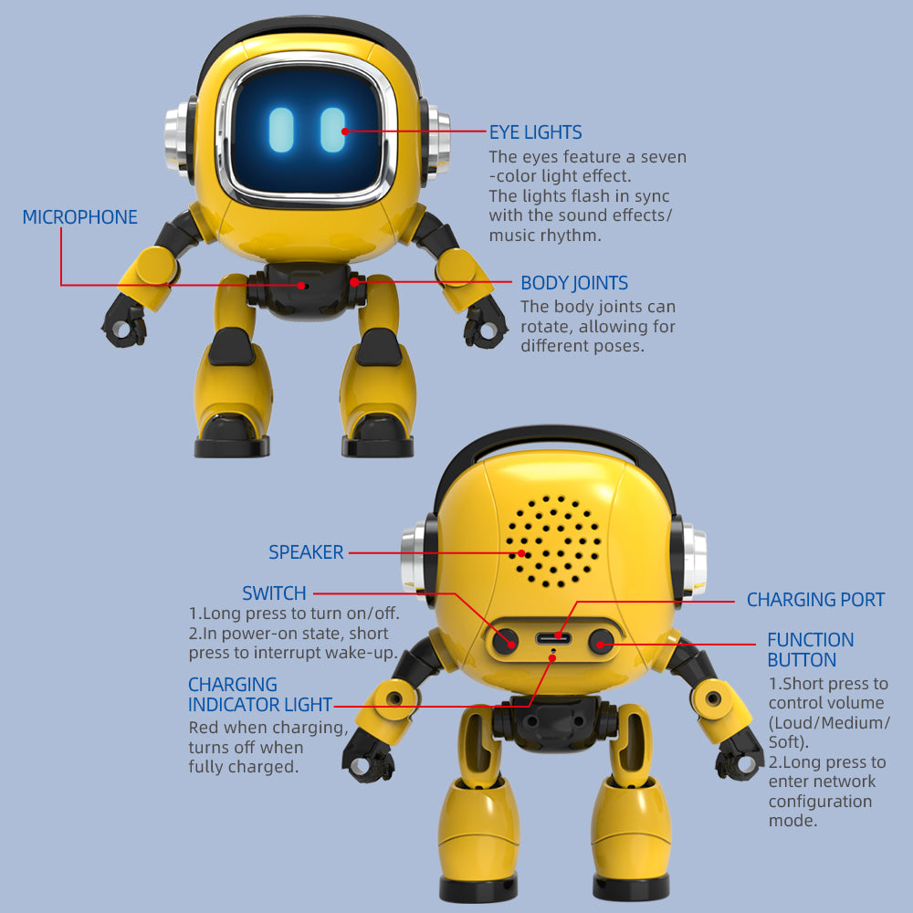 AI04 DOBI Intelligent Dialogue Robot Large Model Voice Interaction Science Education Learning Support Kids Companion Home Decor Interactive Toy