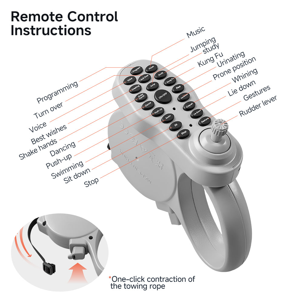G1001 AI Smart Robot Dog Remote Control Walking Voice Touch Interaction Kids Companion Interactive Toy Learning Support Age 7-14