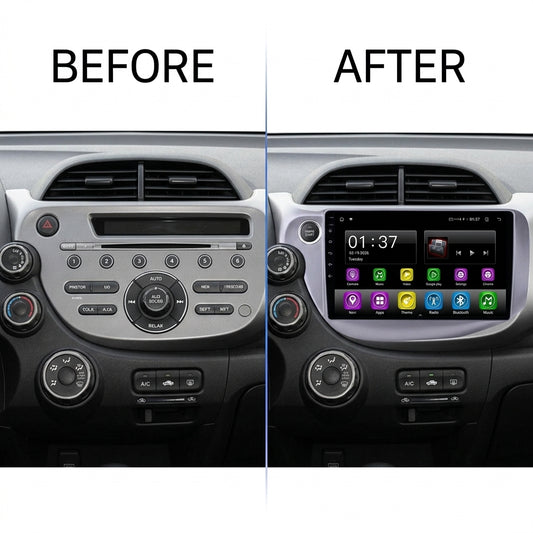 10 inch Android Car Navigation System for Honda fit 2008-2013 LHD with Touch Screen, GPS, Bluetooth, WiFi, Apple CarPlay, Android Auto, Rear Camera Support, Smart Multimedia Player