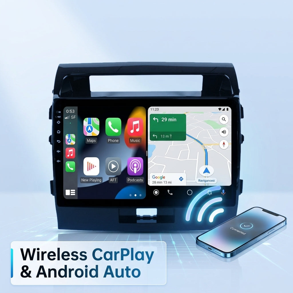Android Car Navigation System for Toyota land cruiser 2007-2015 with Touch Screen, GPS, Bluetooth, WiFi, Apple CarPlay, Android Auto, Rear Camera Support, Smart Multimedia Player