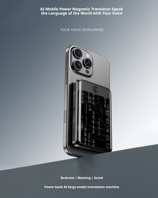 Ai1 Portable Power Bank 5000mAh with 20W Wireless Charger and AI Translator 136 Languages Support for iOS Android