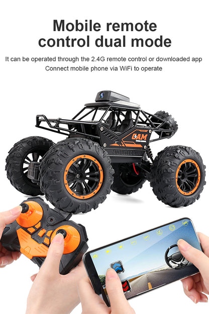 YT6602 Remote Control WIFI Camera Climbing Car 2.4G HD Camera APP Video Transmission Gesture Photo Off-Road Tires Kids Interactive Toy