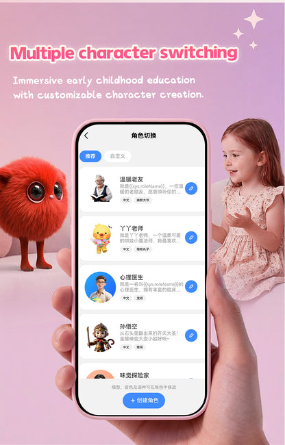 AI Plush Toy 02 AI Smart Plush Toy for Kids ChatGPT AI Companion Robot 69 Languages Voice Interaction Storytelling Learning Assistant Emotional Support Toy Birthday Gift