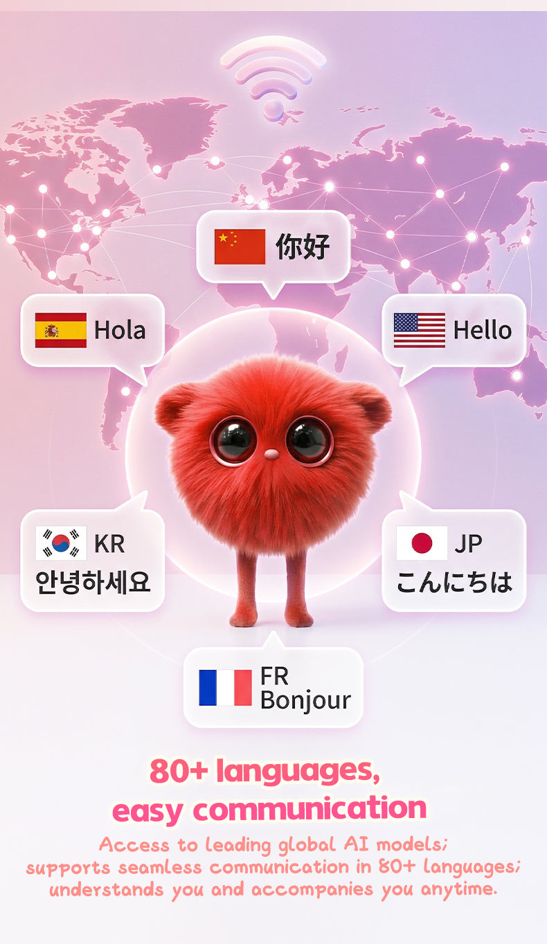 AI Plush Toy 02 AI Smart Plush Toy for Kids ChatGPT AI Companion Robot 69 Languages Voice Interaction Storytelling Learning Assistant Emotional Support Toy Birthday Gift