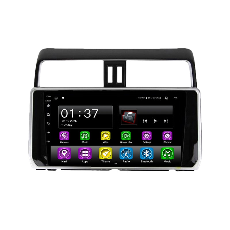 Android Car Navigation System for Toyota land cruiser Prado 2018 with Touch Screen, GPS, Bluetooth, WiFi, Apple CarPlay, Android Auto, Rear Camera Support, Smart Multimedia Player