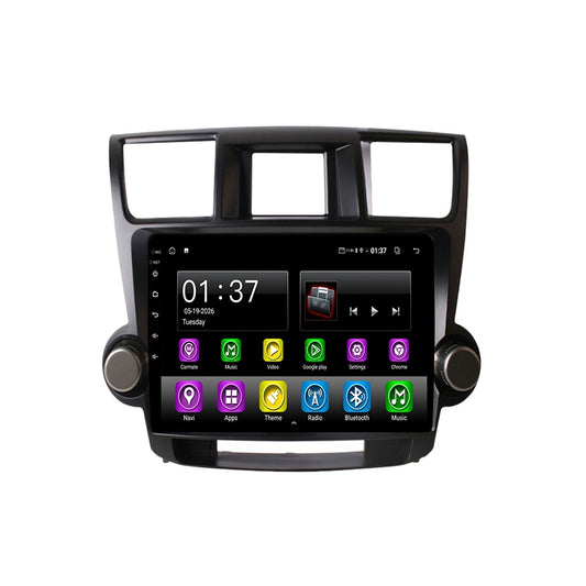 Smart Android Car Stereo System for  Toyota highlander 2009-2014 with GPS Navigation, Bluetooth 5.0, Dual WiFi, Wireless CarPlay, Android Auto, 4K Video, Rear Camera Support