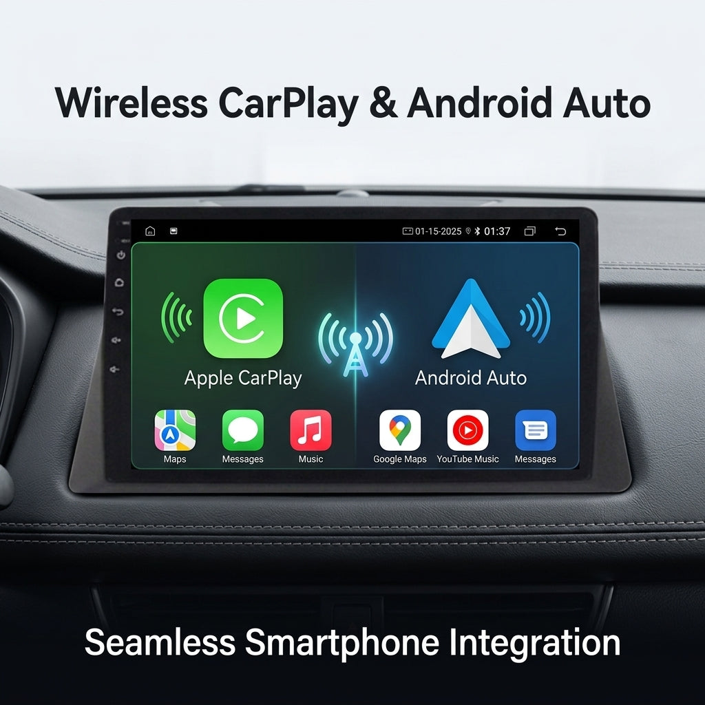 Smart Android Car Stereo System for Honda Accord 2008-2013 with GPS Navigation, Bluetooth 5.0, Dual WiFi, Wireless CarPlay, Android Auto, 4K Video, Rear Camera Support