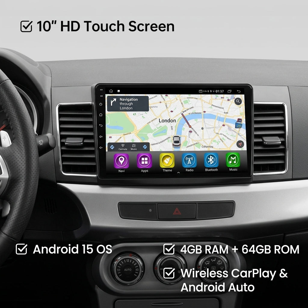Android 15 Carplay 10 بوصة راديو سيارة لتويوتا لاند كروزر برادو 150 2014 - 2017 نظام ملاحة GPS مشغل وسائط متعددة ستريو DSP RDS WIFI