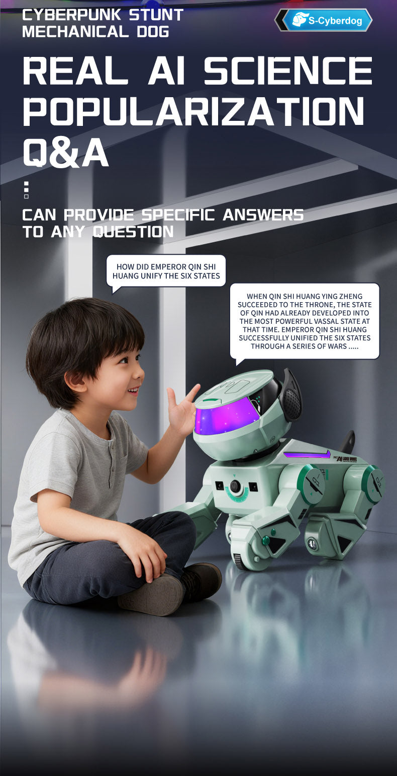 BG1546A AI Large Model Stunt Robot Dog Voice Interaction Programmable Handstand Backflip Push-ups Age 6+