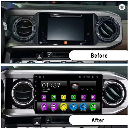 10 inch Android Car Radio  for Toyota Tacoma 2016 with Touch Screen, GPS, Bluetooth, WiFi, Apple CarPlay, Android Auto, Rear Camera Support, Smart Multimedia Player
