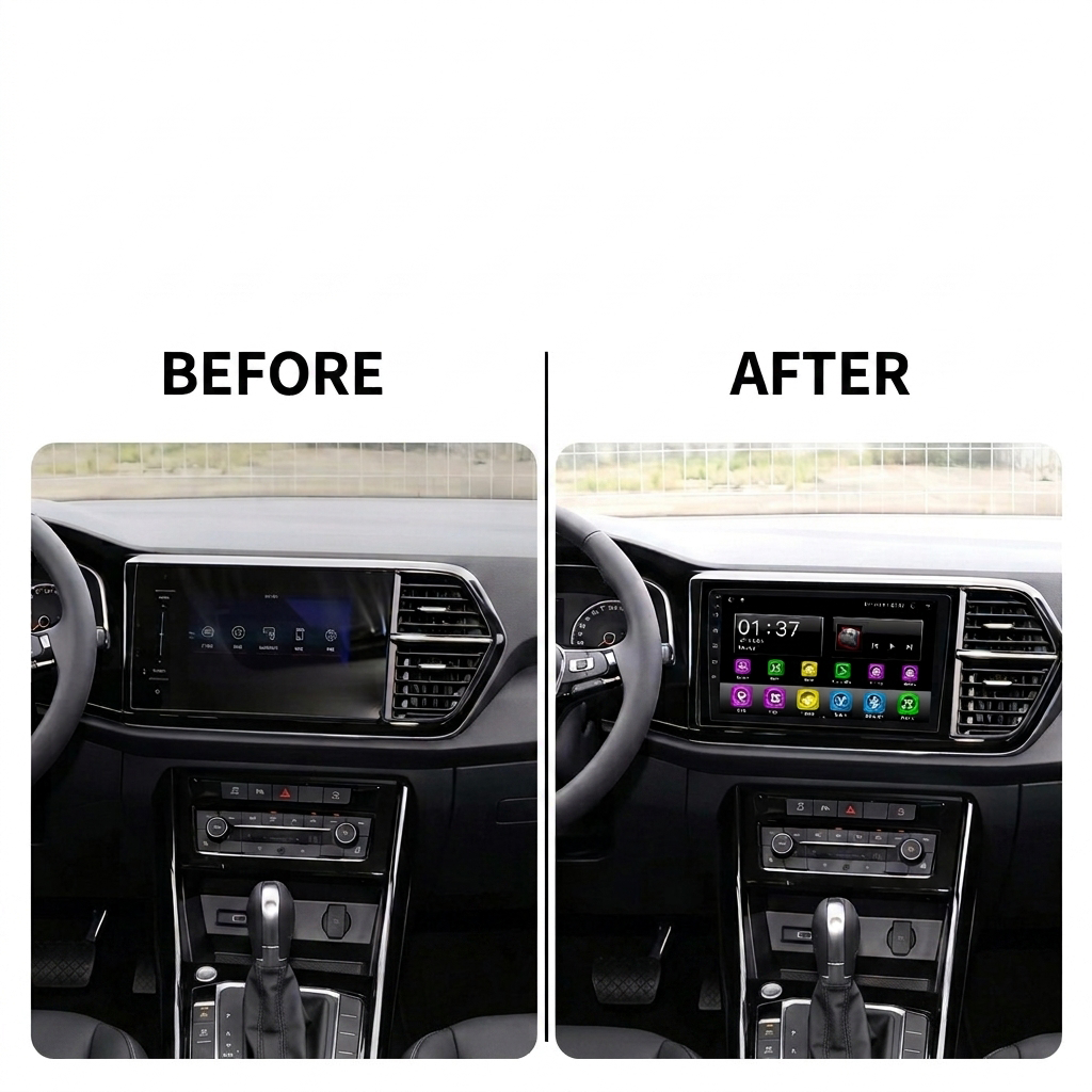 Smart Android Car Navigation for Volkswagen Jetta VS5 2020 with Touch Screen, GPS, Bluetooth, WiFi, Apple CarPlay, Android Auto, Rear Camera Support, Smart Multimedia Player