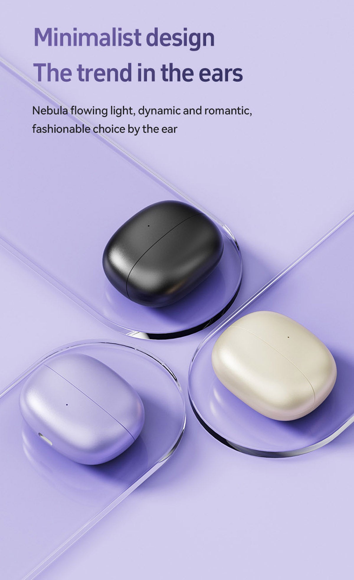 M108 Wireless Open End Earphones Bluetooth 5.4 Headphones Noise Cancelling Comfort Fit 72H Playtime Dolby Atmos Gaming