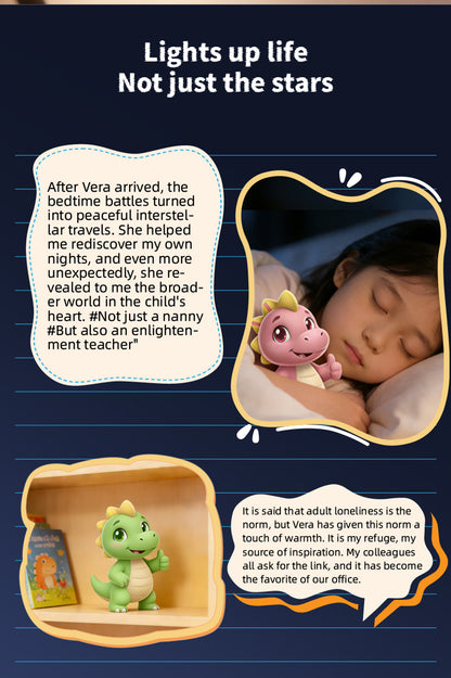 AI Plush Toy Vera Dinosaur AI Smart Plush Toy for Kids ChatGPT AI Companion Robot 69 Languages Voice Interaction Storytelling Learning Assistant Emotional Support Dinosaur Toy Birthday Gift