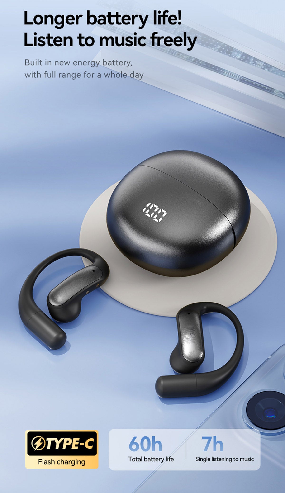 M118 AI Translator Earbuds, Simultaneous Interpretation, Instant Multi-Countries Translation, Bluetooth Wireless