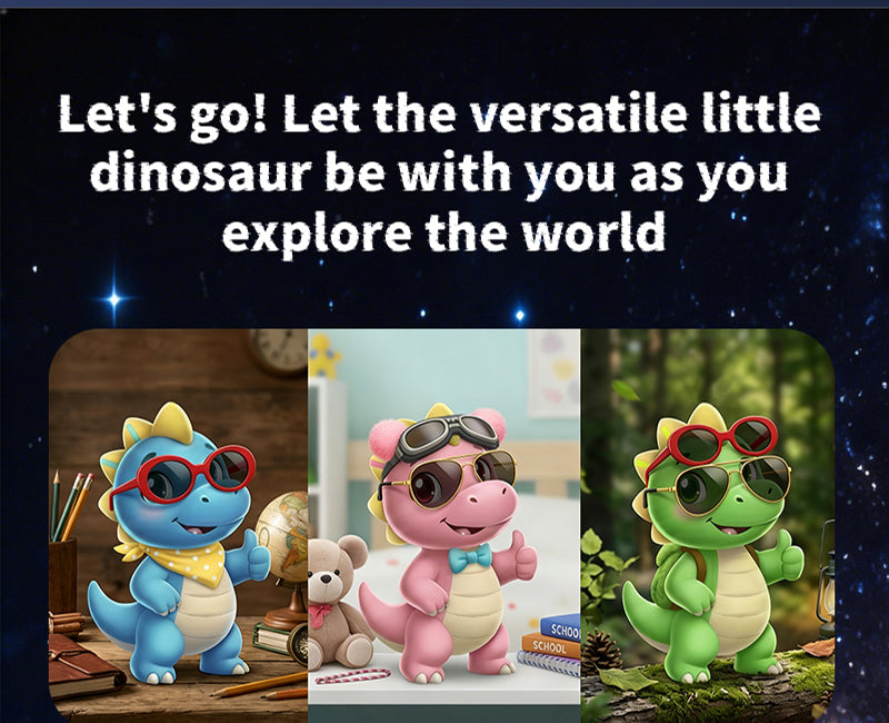 AI Plush Toy Vera Dinosaur AI Smart Plush Toy for Kids ChatGPT AI Companion Robot 69 Languages Voice Interaction Storytelling Learning Assistant Emotional Support Dinosaur Toy Birthday Gift
