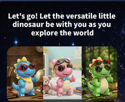 AI Plush Toy Vera Dinosaur AI Smart Plush Toy for Kids ChatGPT AI Companion Robot 69 Languages Voice Interaction Storytelling Learning Assistant Emotional Support Dinosaur Toy Birthday Gift