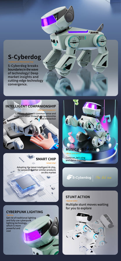 BG1546A AI Large Model Stunt Robot Dog Voice Interaction Programmable Handstand Backflip Push-ups Age 6+