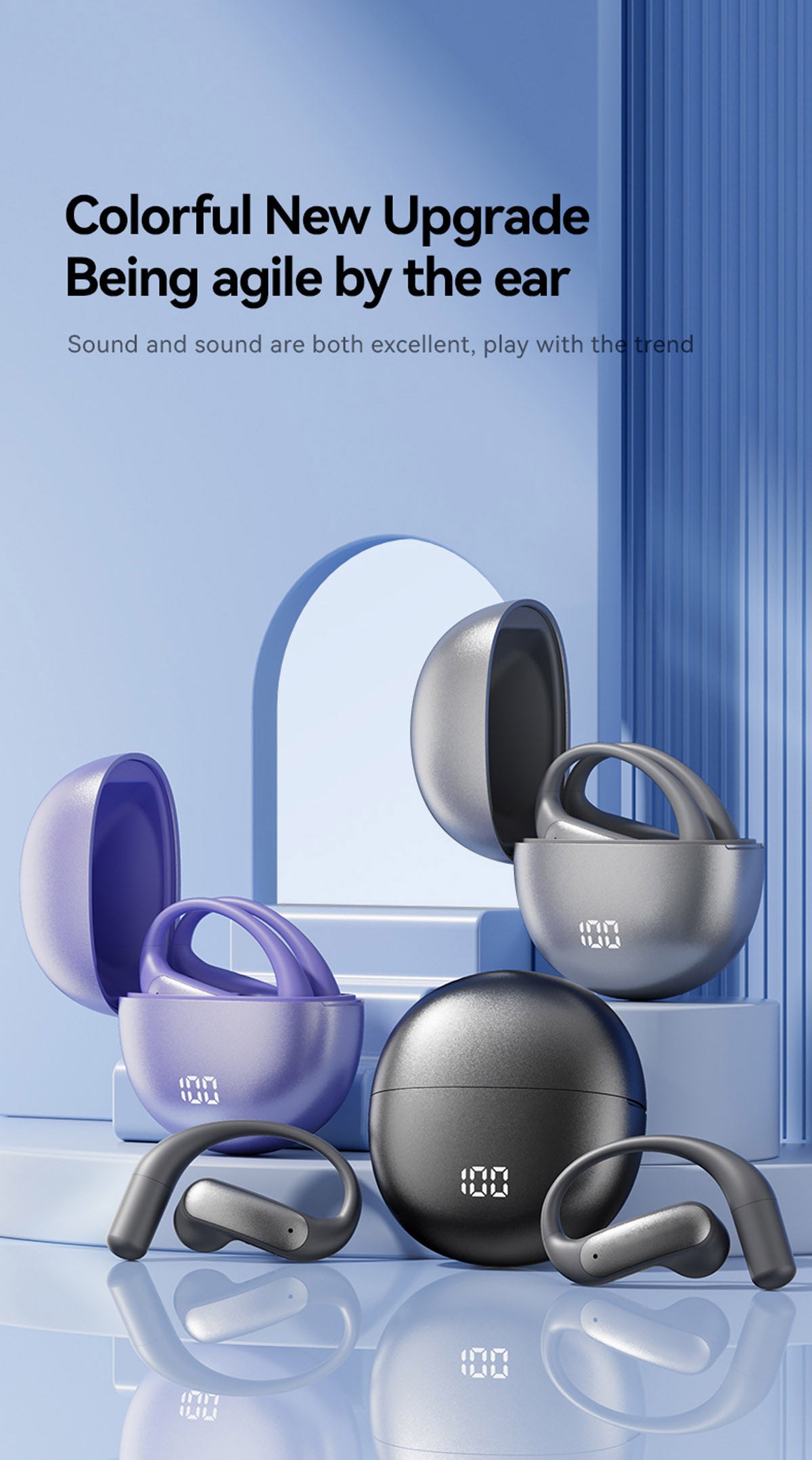 M118 AI Translator Earbuds, Simultaneous Interpretation, Instant Multi-Countries Translation, Bluetooth Wireless