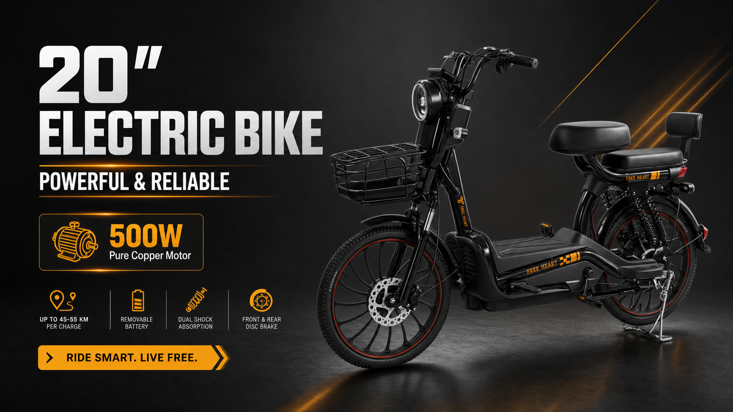 W11 20 Inch Fat Tire Electric Bicycle, Max Speed 25km/h, 500W, 20Ah