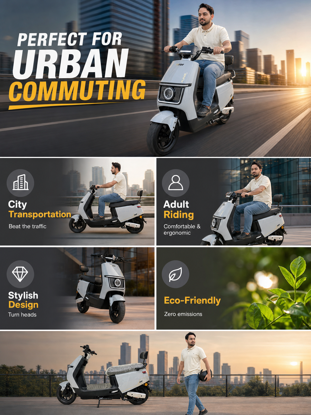 S2 Electric Mobility Scooter 60V 20Ah Lithium Battery Long Range Urban Commuter with LED Display Dual Suspension