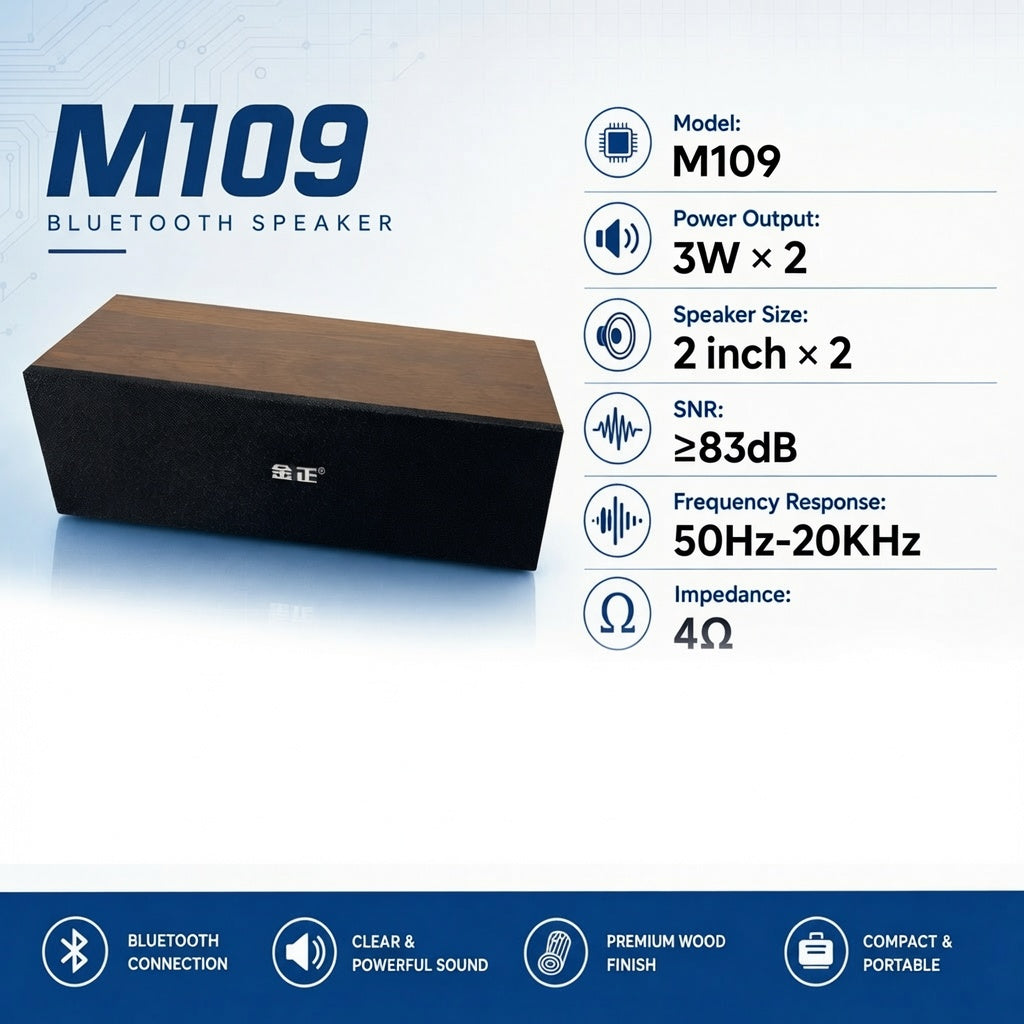 M109 Desktop Bluetooth Speaker USB Powered Dual Speaker Portable Audio System Digital Display