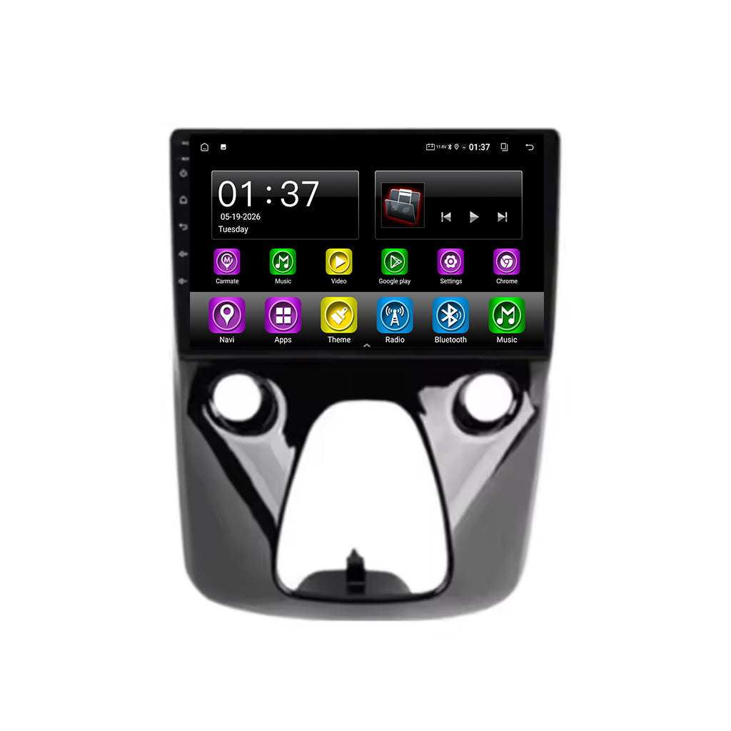 10 inch Android Car Navigation System for Toyota Aygo Peugeot 108 Citroen C1 2014 - 2021 with Touch Screen, GPS, Bluetooth, WiFi, Apple CarPlay, Android Auto, Rear Camera Support, Smart Multimedia Player