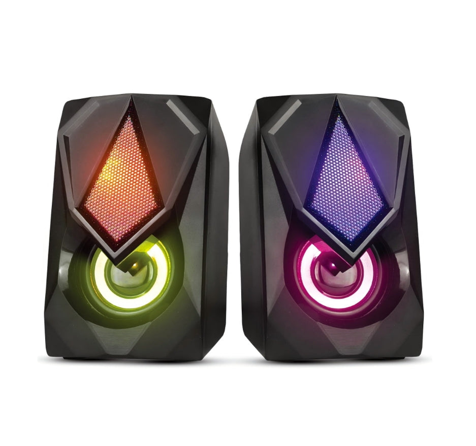 FT-169 MINI 2.0 USB Desktop Speaker Dual Speaker RGB Lighting Multimedia Computer Speaker