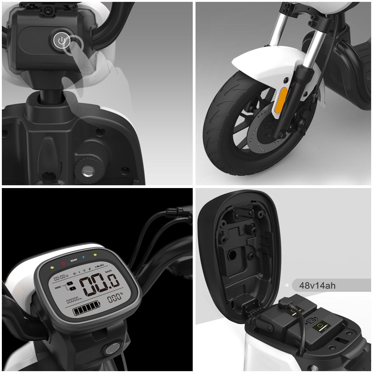T1 Electric Bicycle 350W Brushless Motor 48V14Ah Lithium Battery City Commuter E Bike Long Range Smart Riding