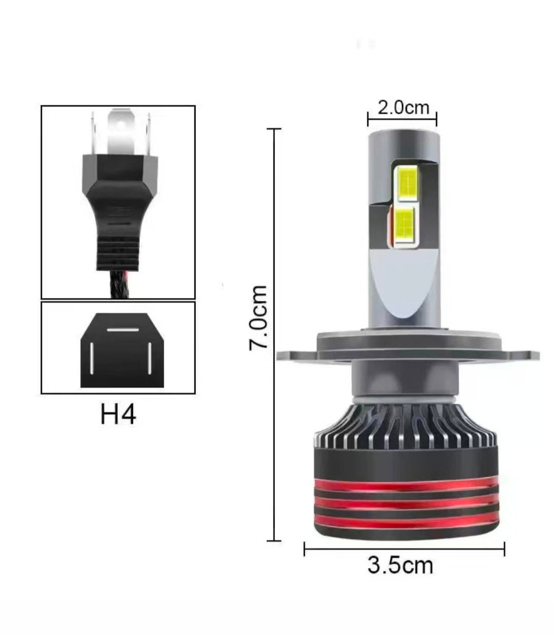 Y8 PRO-H1-6500K H1 H7 H11 LED Car Headlight Bulb 6500K White Light 50-65W High Brightness Aviation Aluminum Cooling Long Lifespan