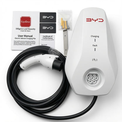 BYD 7KW EV AC Charger 220V Wall Mounted Home Charging Station New Energy Vehicle Charger IP54 Waterproof Design BYD Compatible Charger