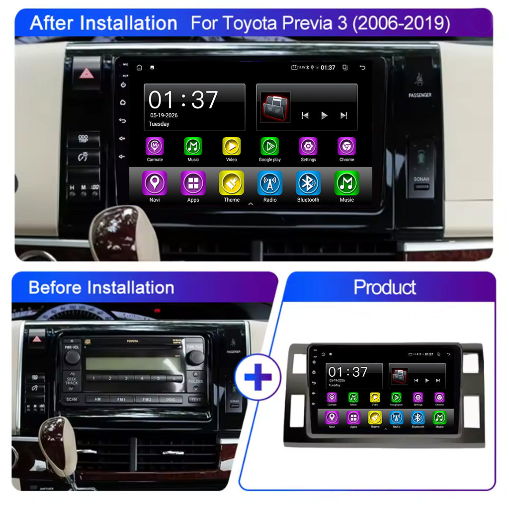 Android 15 Carplay 10 بوصة راديو سيارة لتويوتا لاند كروزر برادو 150 2014 - 2017 نظام ملاحة GPS مشغل وسائط متعددة ستريو DSP RDS WIFI