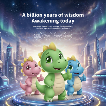 AI Plush Toy Vera Dinosaur AI Smart Plush Toy for Kids ChatGPT AI Companion Robot 69 Languages Voice Interaction Storytelling Learning Assistant Emotional Support Dinosaur Toy Birthday Gift