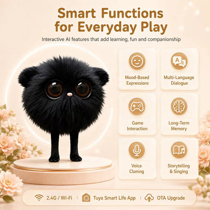 AI Plush Toy 02 AI Smart Plush Toy for Kids ChatGPT AI Companion Robot 69 Languages Voice Interaction Storytelling Learning Assistant Emotional Support Toy Birthday Gift