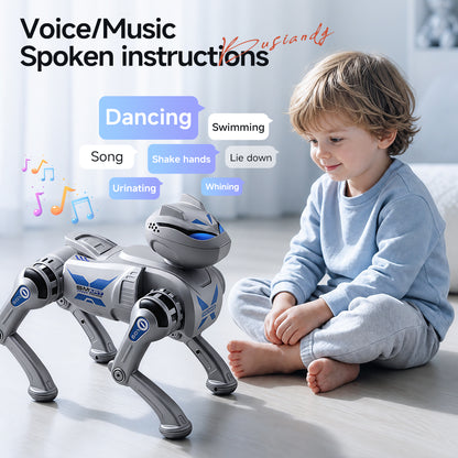 G1001 AI Smart Robot Dog Remote Control Walking Voice Touch Interaction Kids Companion Interactive Toy Learning Support Age 7-14
