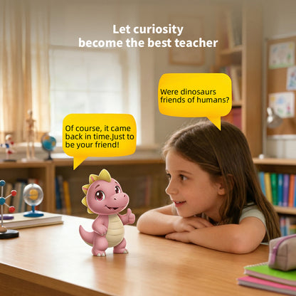 AI Plush Toy Vera Dinosaur AI Smart Plush Toy for Kids ChatGPT AI Companion Robot 69 Languages Voice Interaction Storytelling Learning Assistant Emotional Support Dinosaur Toy Birthday Gift