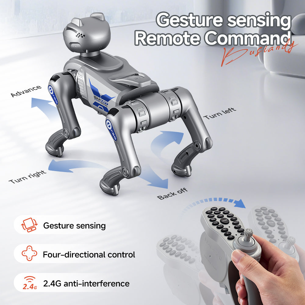 G1001 AI Smart Robot Dog Remote Control Walking Voice Touch Interaction Kids Companion Interactive Toy Learning Support Age 7-14