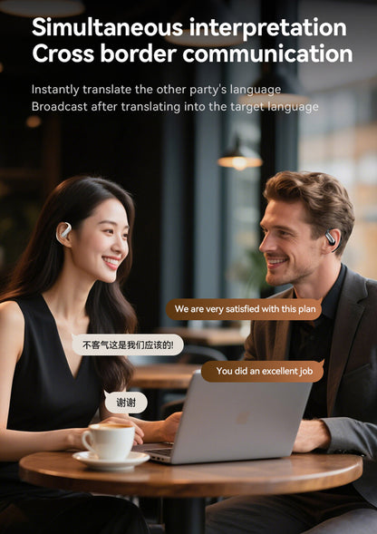 M127 AI Smart Translation Earbuds with Bluetooth 5.4 Real-time Translation 15M Range 138+ Languages Supported
