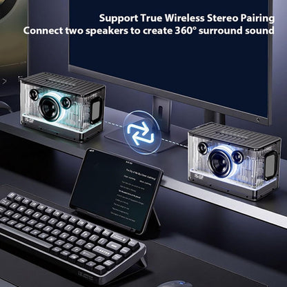 JY-36 Portable Bluetooth Speaker 45W Wireless Audio System with 8000mAh Battery UHF Microphone