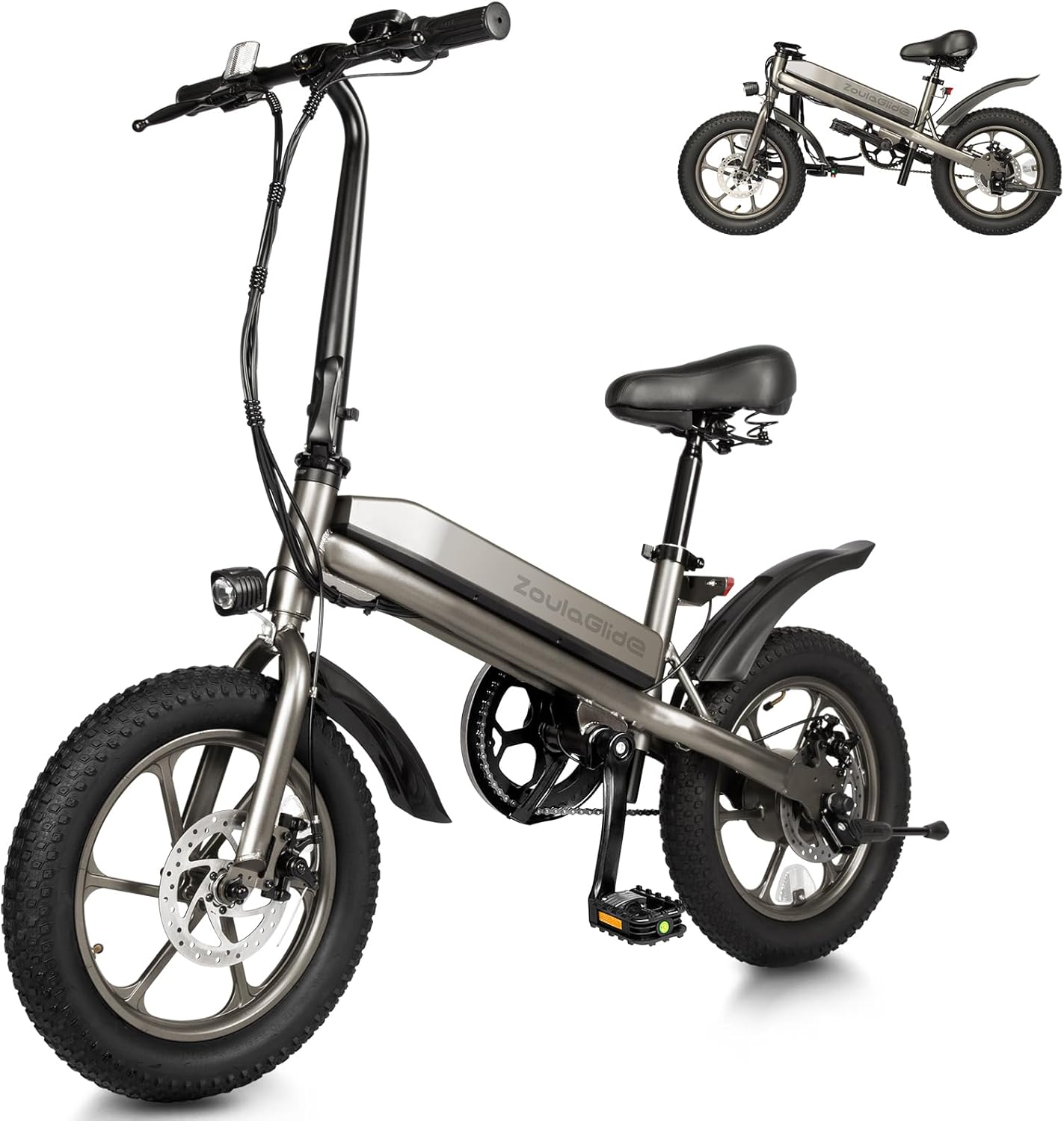 S5 Folding Electric Bike 500W Peak Motor Adult Portable Ebike Lithium Battery City Commuter Bicycle Foldable Design