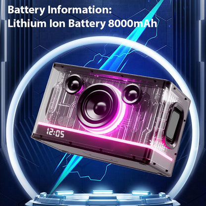 JY-36 Portable Bluetooth Speaker 45W Wireless Audio System with 8000mAh Battery UHF Microphone