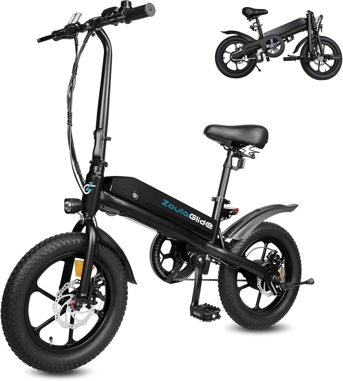 S5 Folding Electric Bike 500W Peak Motor Adult Portable Ebike Lithium Battery City Commuter Bicycle Foldable Design