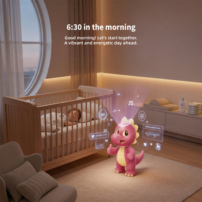 AI Plush Toy Vera Dinosaur AI Smart Plush Toy for Kids ChatGPT AI Companion Robot 69 Languages Voice Interaction Storytelling Learning Assistant Emotional Support Dinosaur Toy Birthday Gift