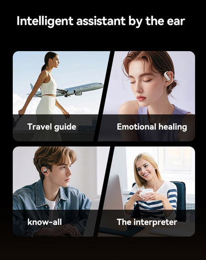 M127 AI Smart Translation Earbuds with Bluetooth 5.4 Real-time Translation 15M Range 138+ Languages Supported